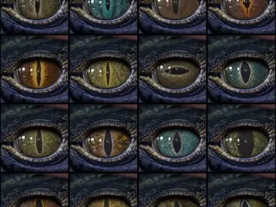 Creature Eyes Vol 08 - PBR Low-poly 3D model