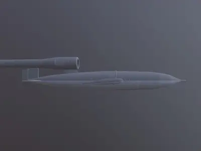 V1 Buzz bomb Low-poly 3D model