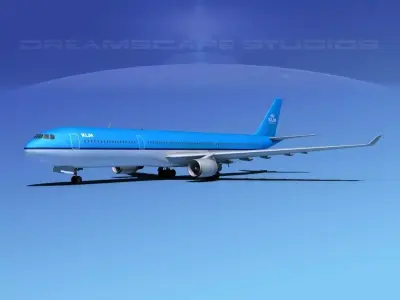 Airbus A330-300 KLM 3D model