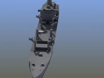 USNS Patuxent Oiler T-AO-201 Low-poly 3D model