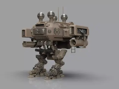 Sci-fi Military Mech 3D model