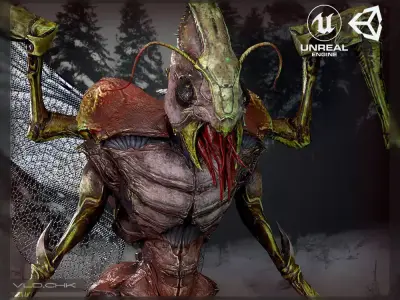 Termite - Demon Beetle Low-poly 3D model