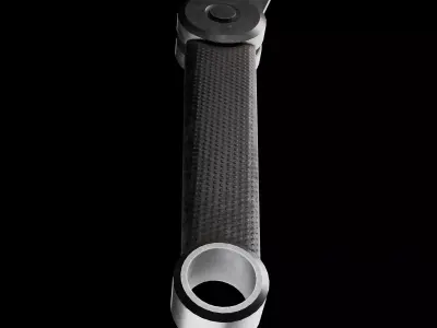 Military titanium sickle Low-poly 3D model