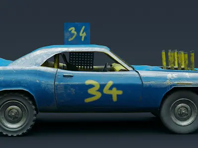 Demolition Derby Car Free 3D model