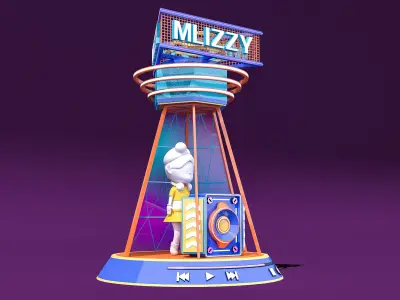 Music beauty Chen Traktor DJ 3D model