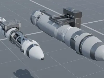 Modular missile pack 3D model