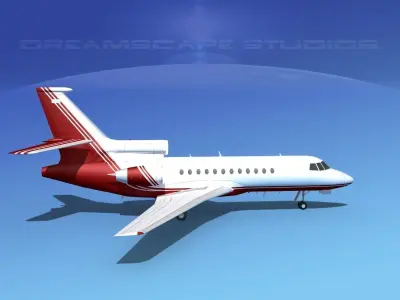 Dassault Falcon 900 V03 3D model