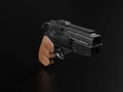 Battlestar Galactica Handgun Low-poly 3D model