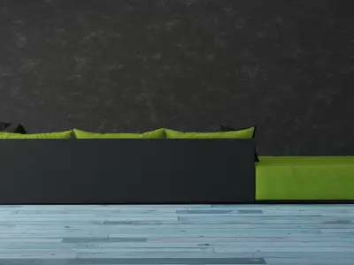 Sofa Lime Green - Contemporany Sofa Free 3D model