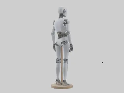 Robot version of a tailor model Low-poly 3D model