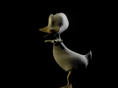 Disney duck Low-poly 3D model