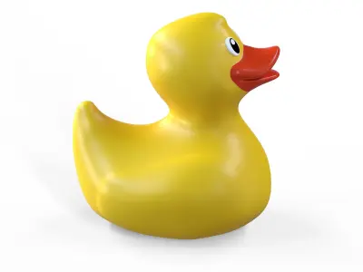 Rubber duck Low-poly 3D model