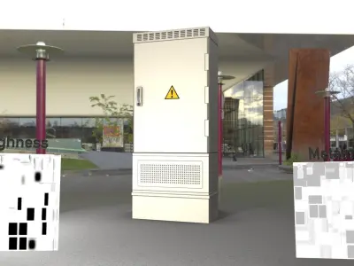 Electrical Distribution Cabinet 76 Low-poly 3D model