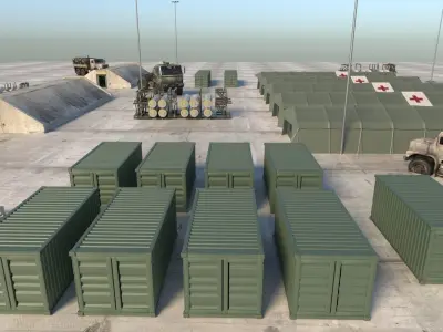 Military Bunker 3D Model 3D model