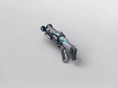 Futuristic Tactical Energy Rifle 3D Model 3D model