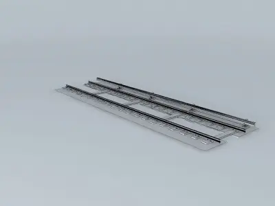 Subway Tracks Detailed Free 3D model