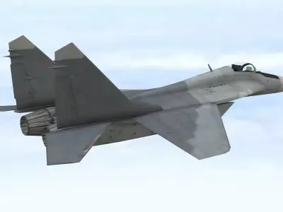 Fighter Jet Flying In Sky Plane V02 Low Poly 3D Model Low-poly 3D model