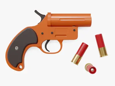 Flare Gun 3D model 2