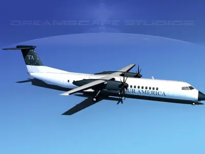 Dehaviland DHC-8 400 Tour America 3D model