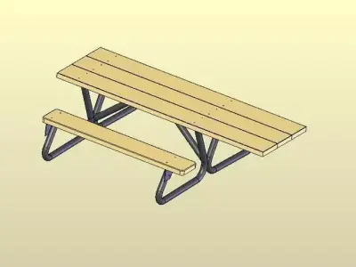 Picnic Table Free 3D model order