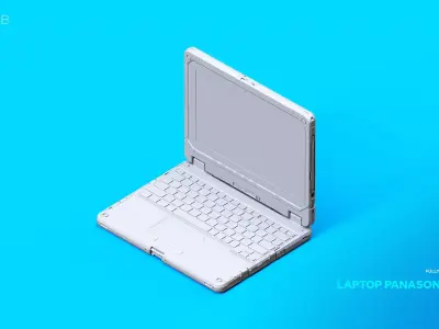 Laptop Panasonic CF-20 Free 3D model