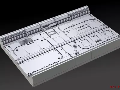 SCI FI FLOOR PANELS VOL 03 Free low-poly 3D model