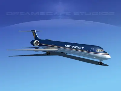 McDonnell Douglas MD80 Midwest 3D model