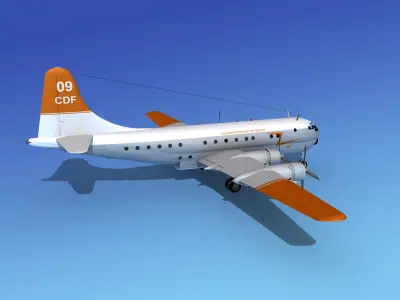 Boeing 377 California Dept of Forestry 3D model