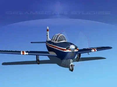 Beechcraft T-34 Mentor V18 USMC 3D model