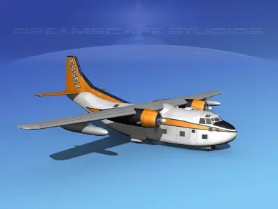 Fairchild C-123B Provider Essex Cargo 3D model