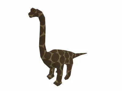 Dinosaur Brachiosaurus - 04 Low-poly 3D model