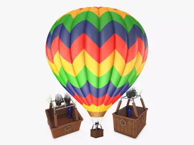 Hot Air Balloon v 2 3D model