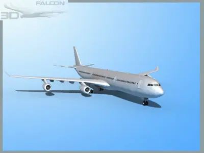 Falcon3D A340-600 FBMetal 3D model