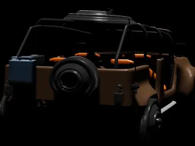 Military Jeep Car willy Free low-poly 3D model