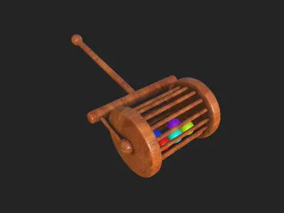 wooden toy Low-poly 3D model