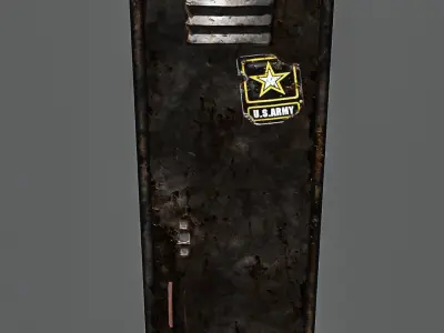 Game Ready Metal Locker Low-poly 3D model