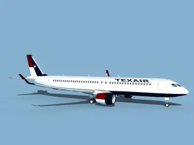 Airbus A220-300 Texair 3D model