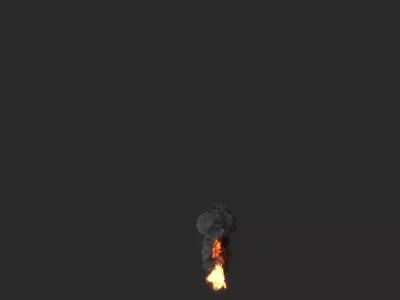 3D Fire and Smoke Animation 3D model