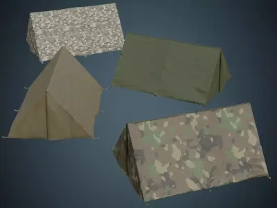 Tent 5A Low-poly 3D model