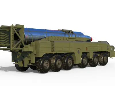 Musudan missile launcher 3D model