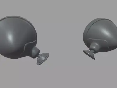 Car Mirror 030 Low-poly 3D model