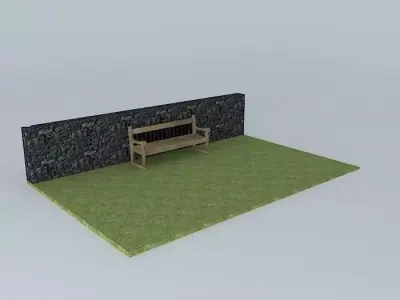 Wooden Bench  Free 3D model