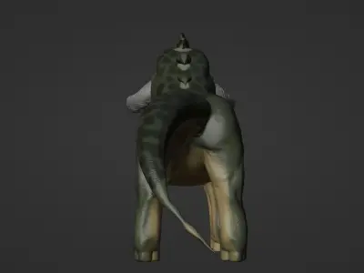 Six legged horned horse  3D model