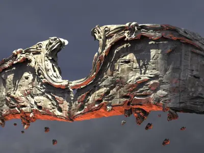 Angel Wings of Stone 3D model