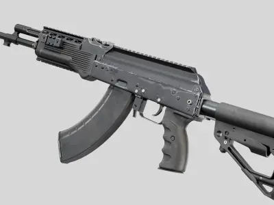 AK-203 Low-poly 3D model