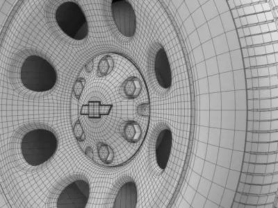 Chevrolet Tahoe Police wheel 3D model