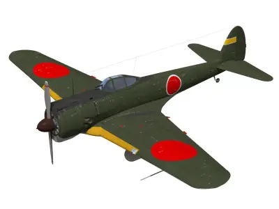 Ki43 Hayabusa type1 oscar 3D model
