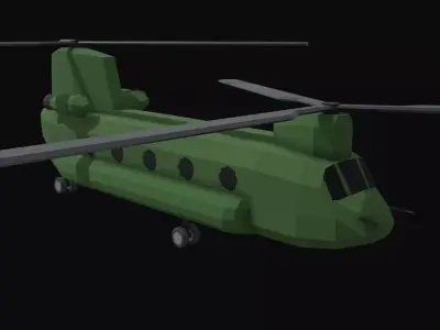 Chinook CH47 Low Poly Low-poly 3D model