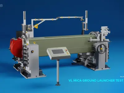 VL MICA Ground Launcher Test Station 3D model