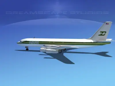 Boeing 707 BAX Global 3D model